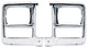 79-80 Chevy C10 Truck LH & RH Chrome Headlight Bezels for Single Rectangle Bulbs