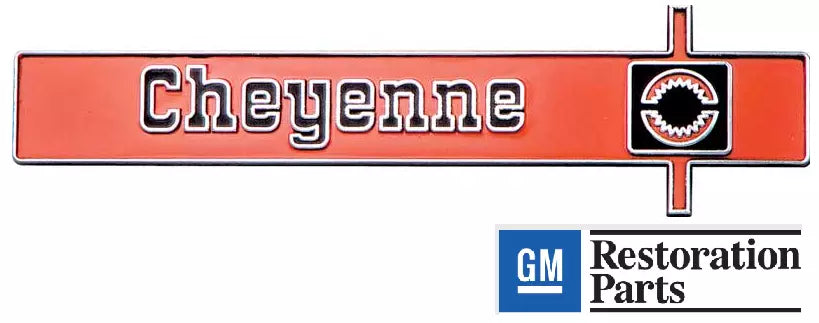 75-80 Chevy C10 Truck Dash Panel Emblem "Cheyenne"