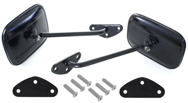 67-72 Chevy/GMC Truck Driver & Passenger Side View Black Door Mirrors & Arms