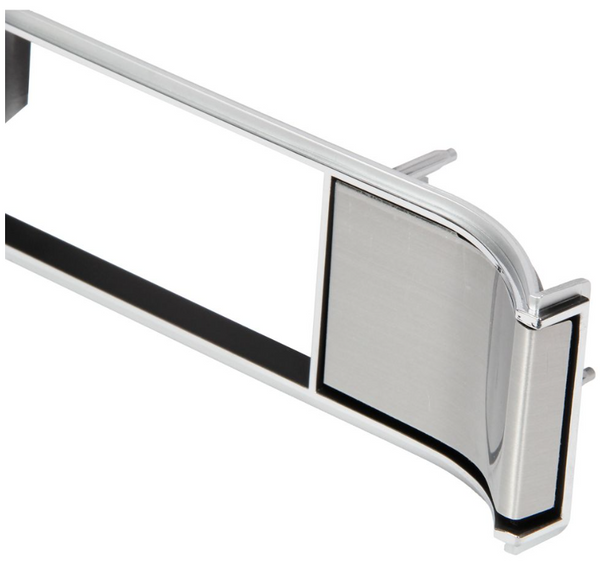 81-87 Chevy/GMC C10 Truck Black and Brushed Aluminum Dash Molding Trim with A/C