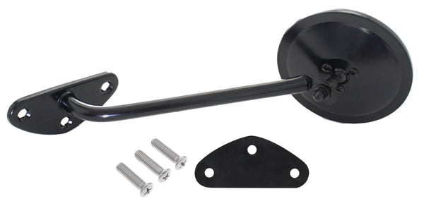 67-72 Chevy Truck Driver / Passenger Side View Black Round Door Mirrors & Arms