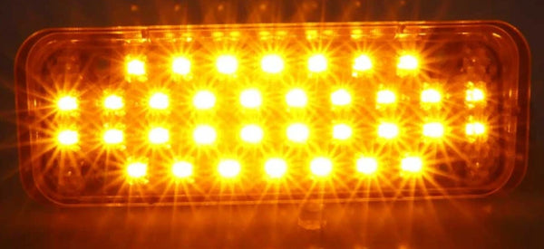 71-72 Chevy C10 Truck Front Amber LED Turn Signal Light Park Lamp Lenses