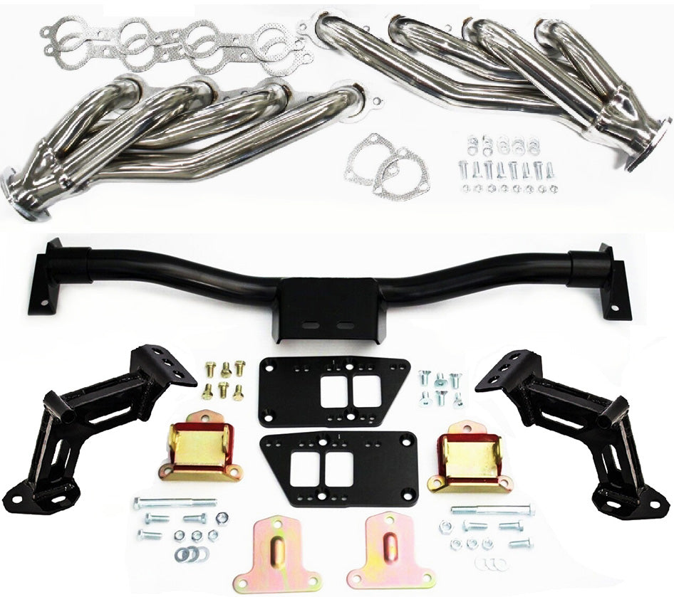 68-72 Chevy Truck LS Engine Conversion Motor Mounts w/ Trans Crossmember