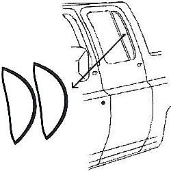 73-91 Chevy/GMC Crew Cab Truck / Suburban Rear Door Vent Window Seals Rubber Kit