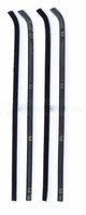 64-66 Chevy/GMC Truck Door Black Beltline Weatherstrip Window 4-PC Seal Kit