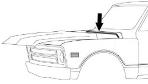 67-72 Chevy/GMC Truck Hood to Cowl Seal Rubber Weatherstrip C10 Blazer Suburban
