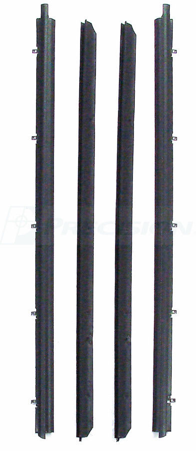82-93 Chevy/GMC S10 Truck Door Chrome Beltline Weatherstrip Window 4-PC Seal Kit