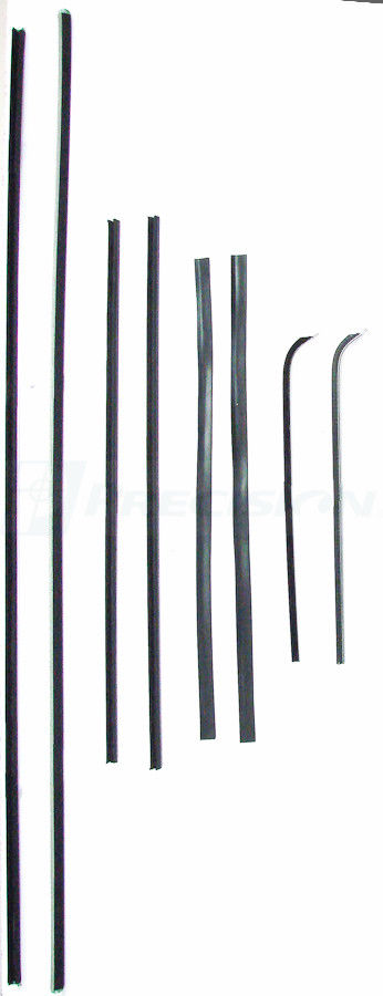 51-54 Chevy Door Beltline Molding Glass Run Channel Weatherstrip Window Seal Kit