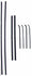 55-59 Chevy Door Beltline Molding Glass Run Channel Weatherstrip Window Seal Kit