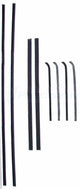 55-59 Chevy Door Beltline Molding Glass Run Channel Weatherstrip Window Seal Kit