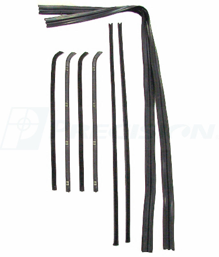 64-66 Chevy Truck Door Black Beltline Glass Run Channel Weatherstrip Window Seal