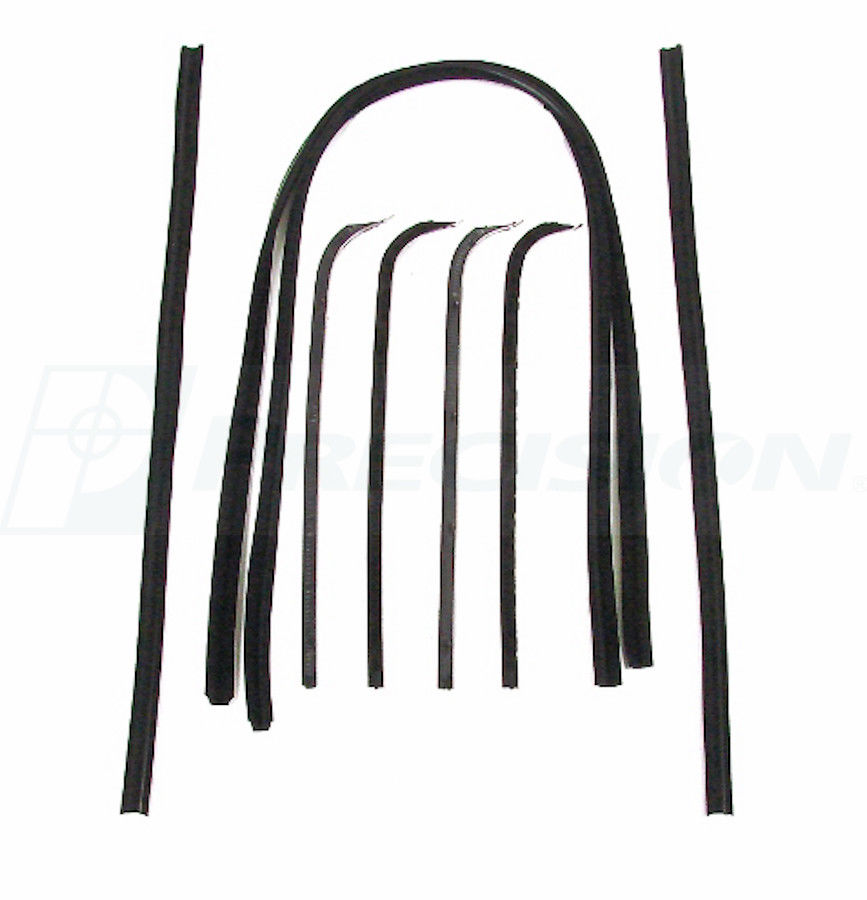 67-70 Ford F100 Truck Door Black Beltline Glass Run Channel Weatherstrip Window
