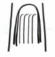 71-72 Ford F100 Truck Door Chrome Beltline Glass Run Channel Weatherstrip Window