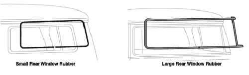 55-66 Chevy/GMC Truck Back Rear Window Glass Gasket Rubber Seal w/ Chrome Trim