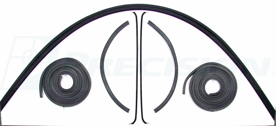 51-55 Chevy Truck Door Gaskets, Beltline Glass Run Channel Weatherstrip Seal Kit