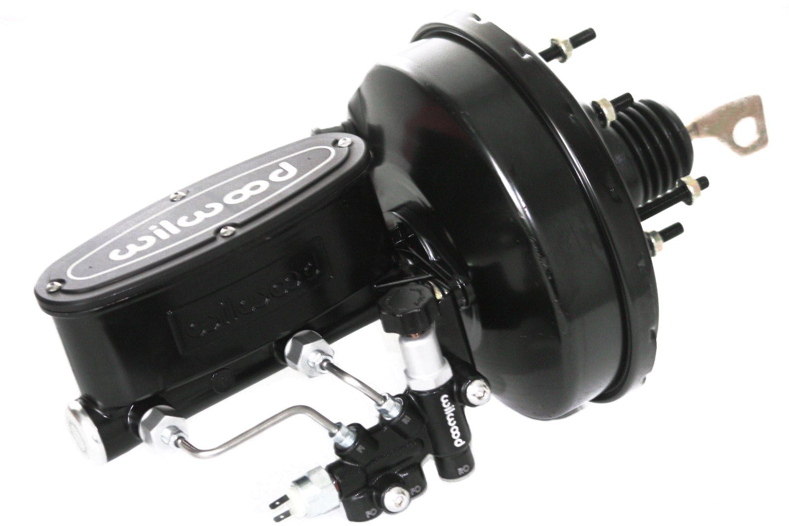 67-70 Ford Mustang Black Wilwood Master Cylinder, Booster & Proportioning Valve