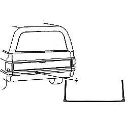 69-72 Chevy/GMC Blazer & Jimmy Rear Tailgate Door Gasket Weatherstrip Seal