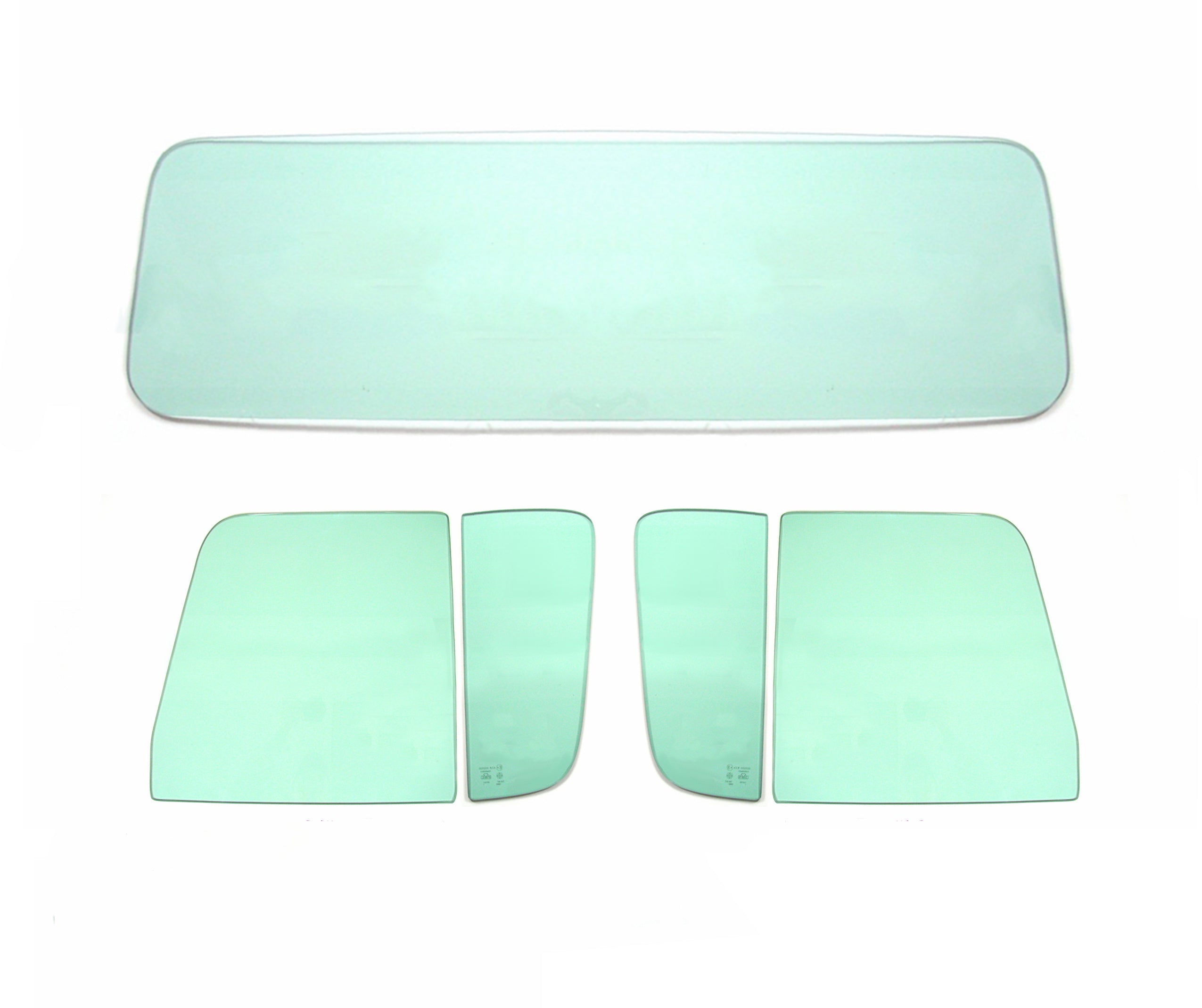 55-59 Chevy Truck Green Tinted Tempered Glass Kit