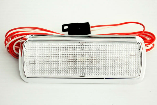60-72 Chevy C10 Chrome LED Interior Dome Lamp Inside Cab Light Clear Lens