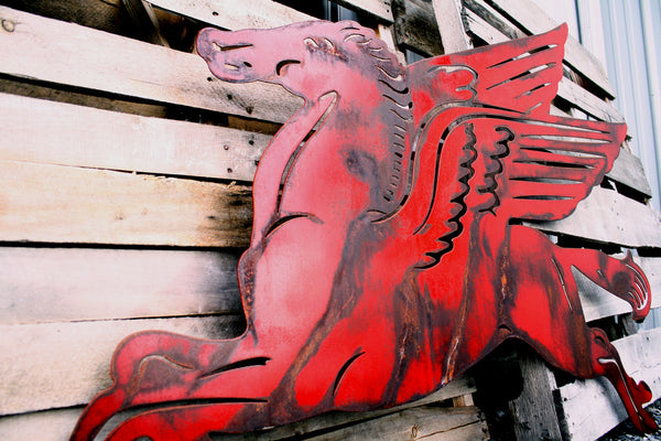 Large Mobil Oil Pegasus Garage Petroleum Art