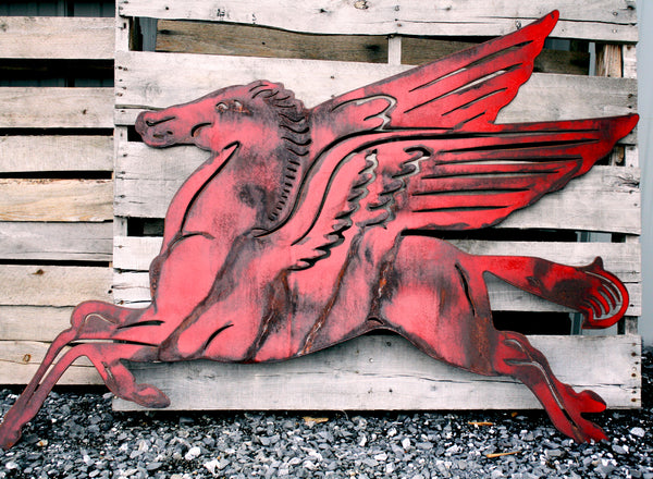 Large Mobil Oil Pegasus Garage Petroleum Art