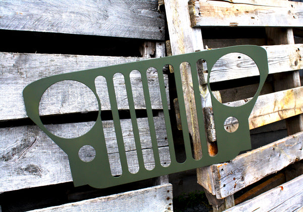 1945-1949 Willys Jeep CJ-2A Army Green/Rust Patina Grille