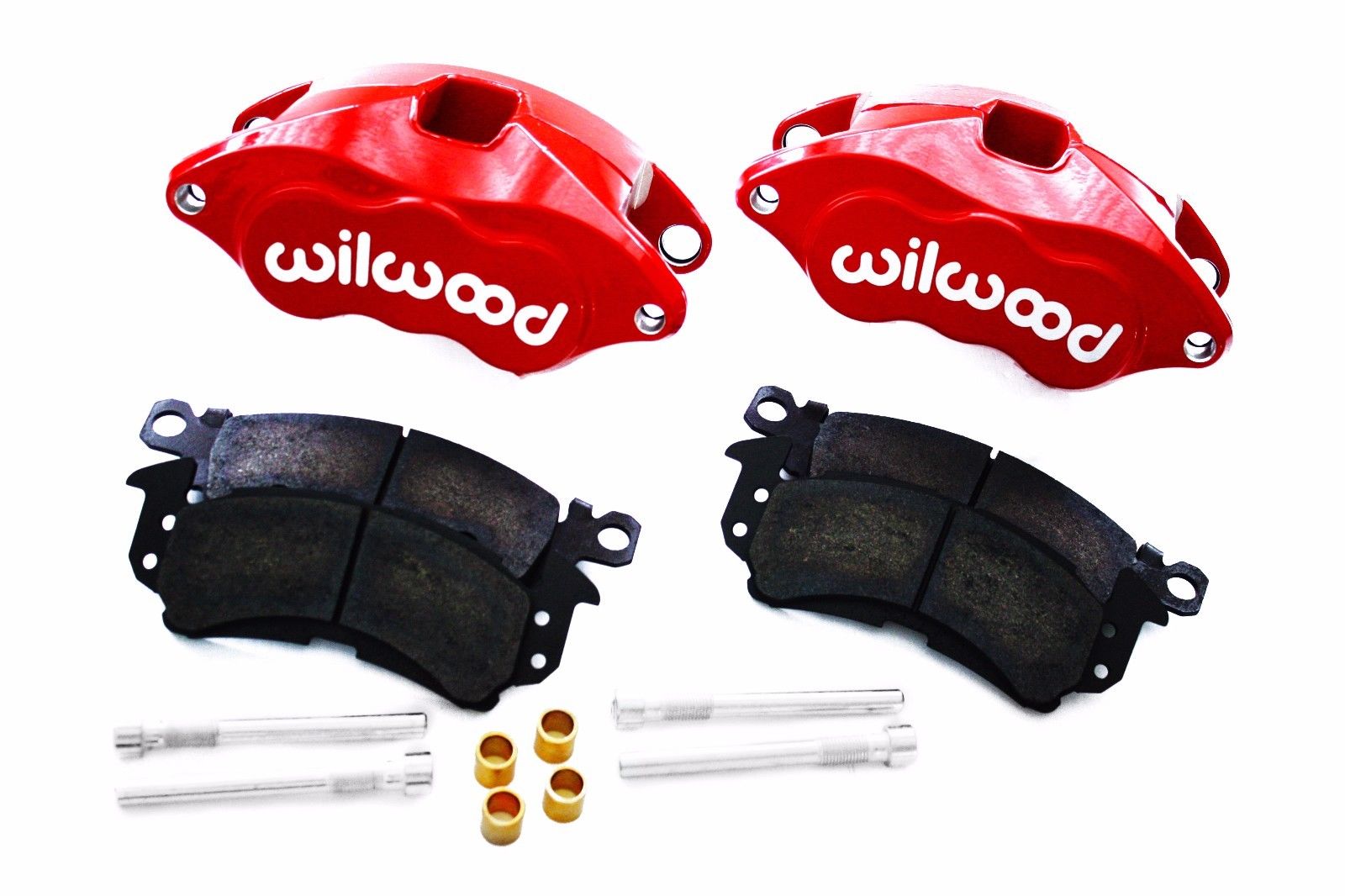 Wilwood Red D52 Brake Calipers & Pad Set 68-96 GM 1.040" Front Rotors