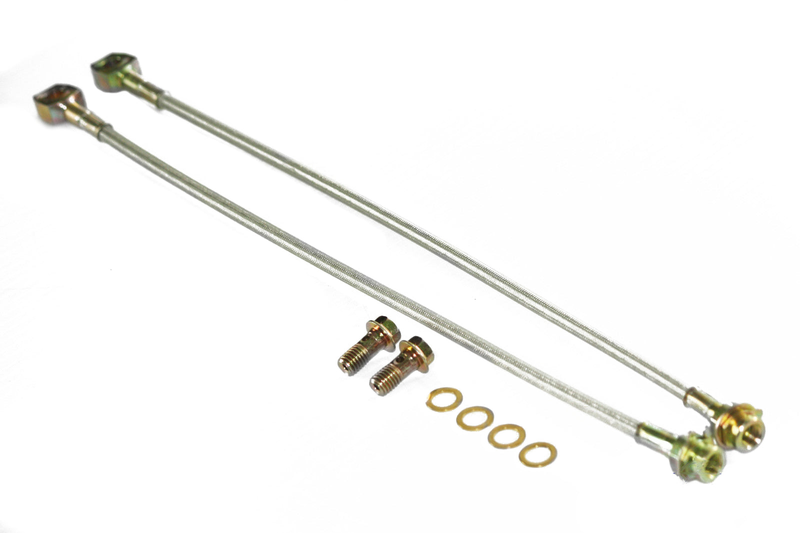 Disc Brake Braided Stainless Caliper Hose Kit 7/16"-20 Banjo Bolt