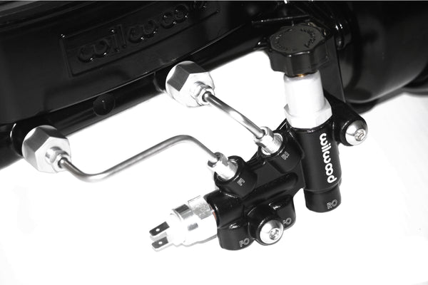67-70 Ford Mustang Black Wilwood Master Cylinder, Booster & Proportioning Valve