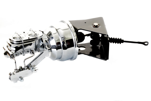 66-77 Ford Bronco Polished/Chrome Wilwood Master Cylinder Booster Proportioning Valve Kit