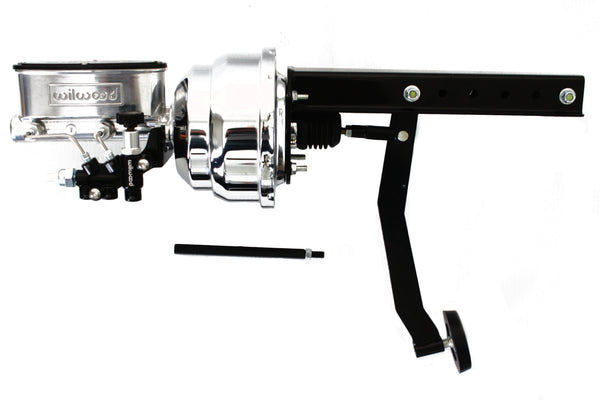 Universal Under Dash Brake Pedal w/ Pol/Chrome Wilwood Master Cylinder & Booster