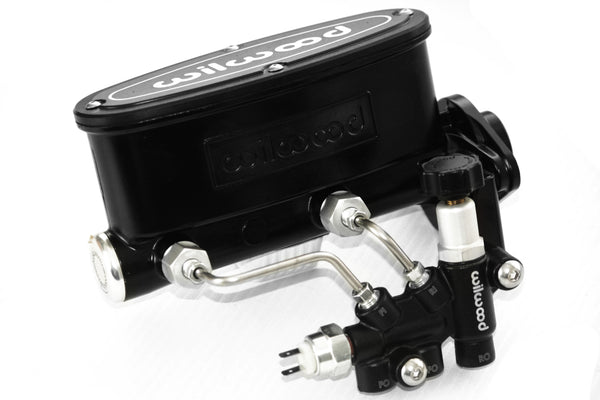 67-70 Ford Mustang Black Wilwood Master Cylinder, Booster & Proportioning Valve