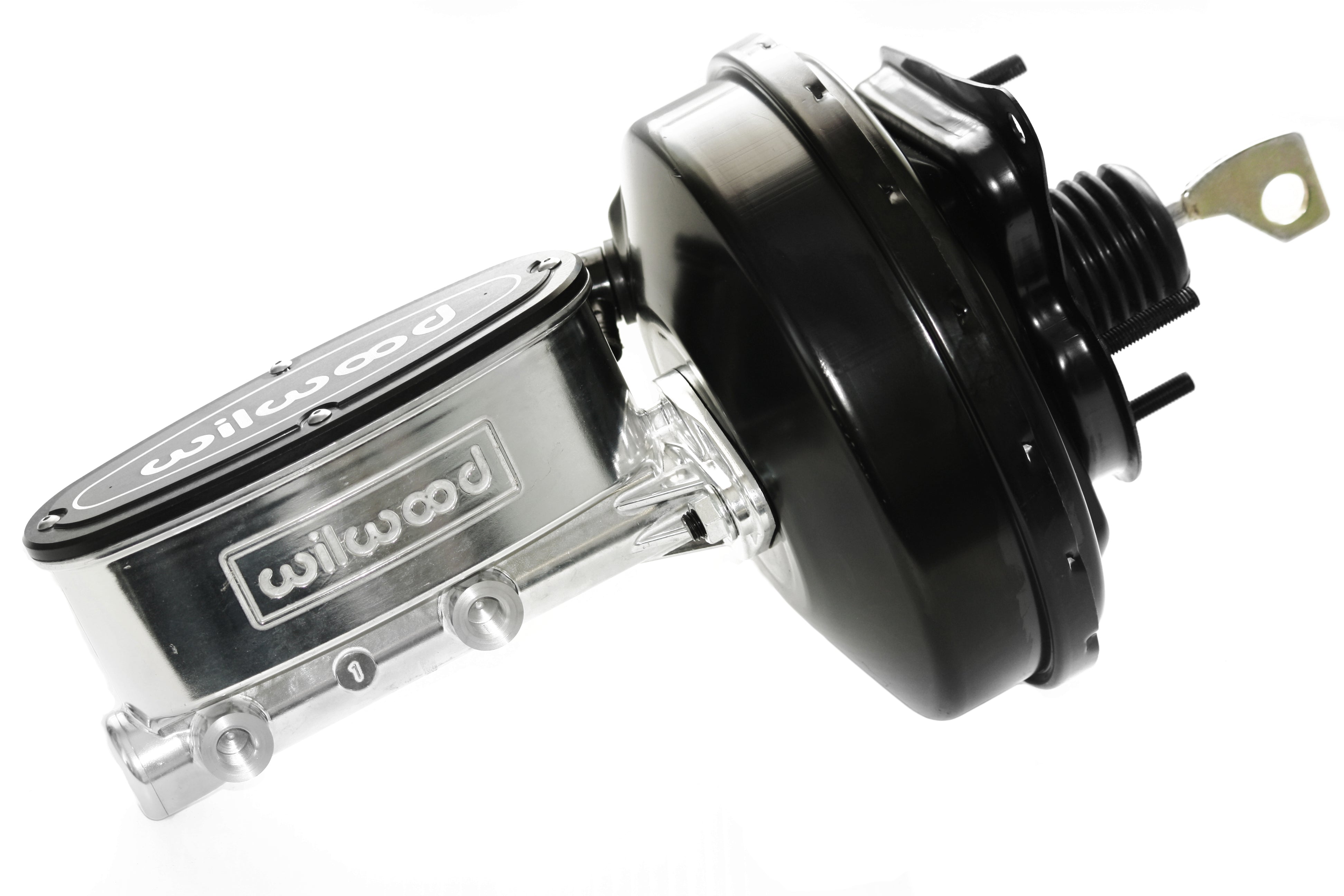 67-70 Ford Mustang Polished Wilwood Master Cylinder Black 9" Power Brake Booster