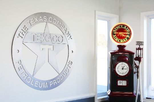 Texaco Gas Station Garage Sign Petroleum Plasma Art