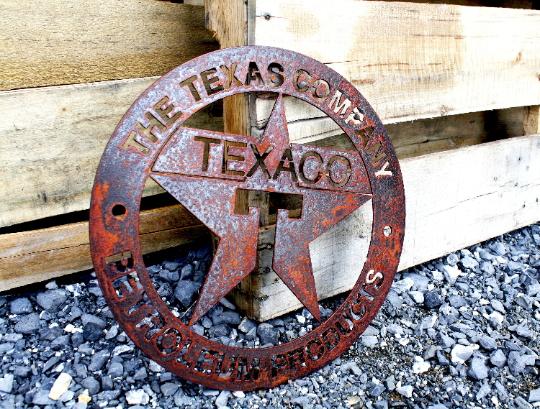 Texaco Gas Station Garage Sign Petroleum Plasma Art