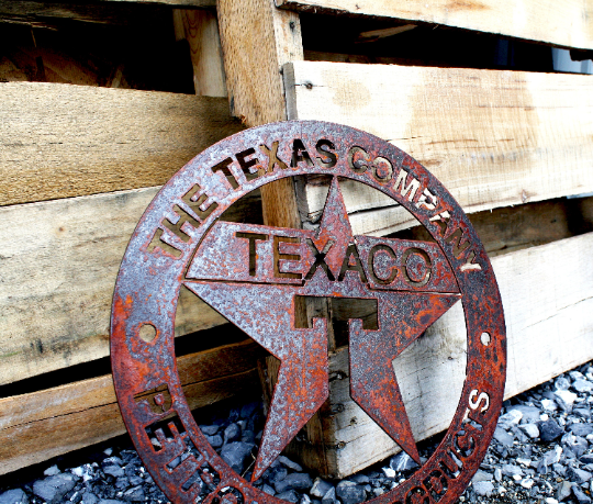 Texaco Gas Station Garage Sign Petroleum Plasma Art
