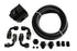 Black Billet Aluminum Remote Oil Filter Relocation Kit w/ Hose & Fittings