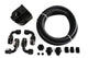 Black Billet Aluminum Remote Oil Filter Relocation Kit w/ Hose & Fittings