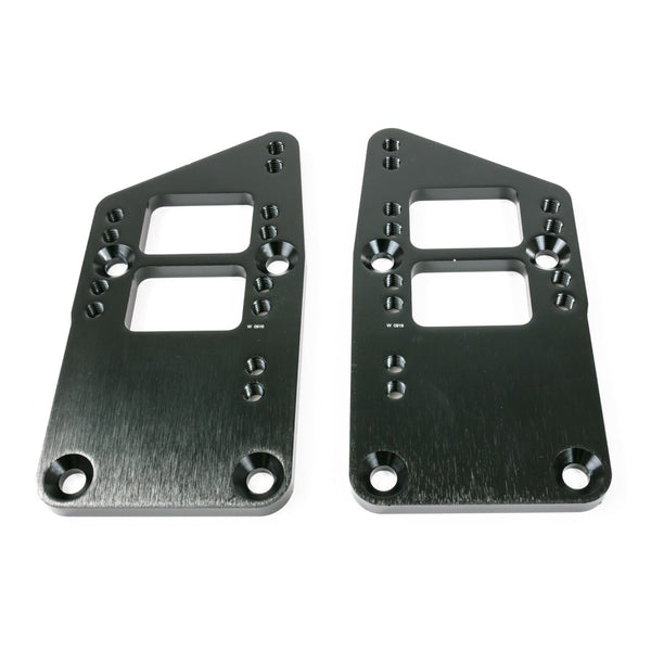 Black Chevy LS Billet Engine Conversion Motor Mount Adapter Plates Swap