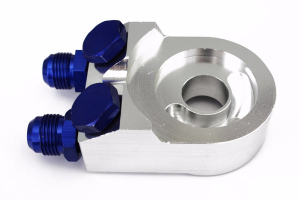 Billet Aluminum Remote Oil Cooler Sandwich Adapter for 2-3/4