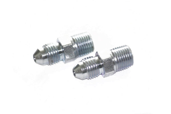 (2) -3 to 1/8" NPT Straight Steel Adapter Fitting