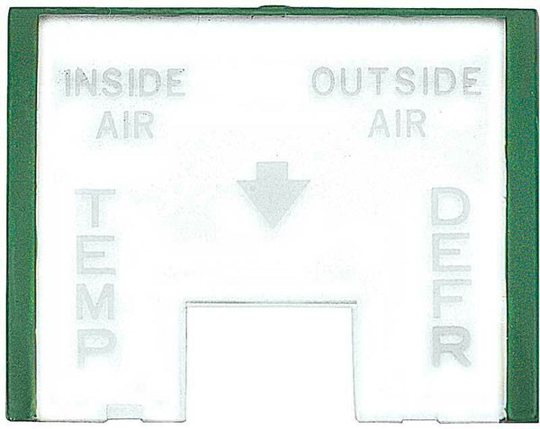 55-59 Chevy Truck Replacement Deluxe Heater Control Lens, Backig Plate & Knobs