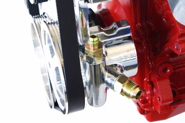 LS Serpentine Front  Pulley Drive Kit Polished/Chrome Bracket