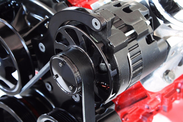 Black LS Serpentine Pulley Drive Kit Bracket