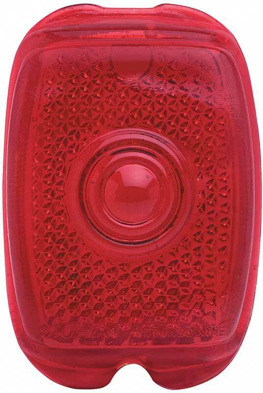 40-53 Chevy/GMC Truck & 37-40 Car Rear Tail Light Lenses with Aluminum Trim (Pair)