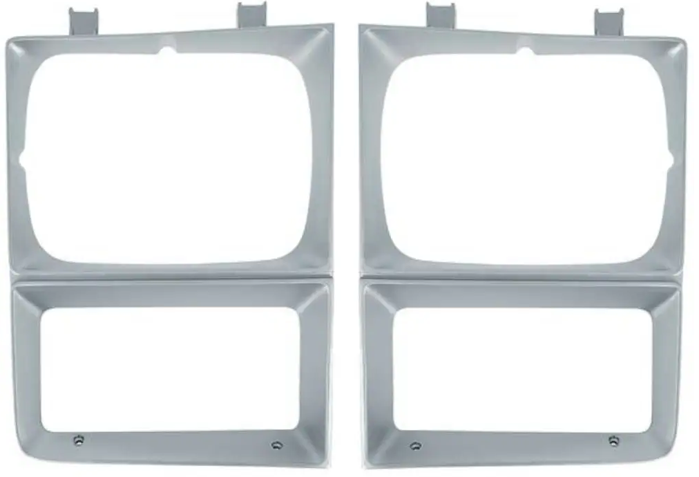 83-84 Chevy/GMC C10 Truck LH & RH Argent Single Headlight Bezels (Pair)