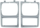 83-84 Chevy/GMC C10 Truck LH & RH Argent Single Headlight Bezels (Pair)
