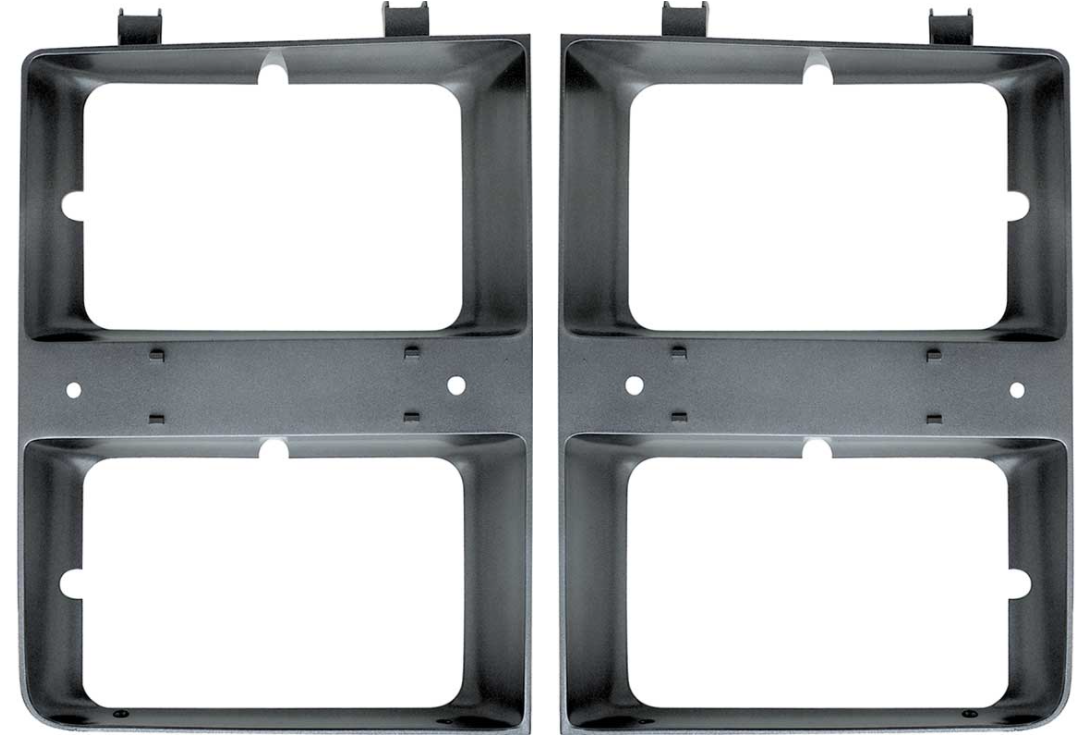 83-84 Chevy/GMC C10 Truck LH & RH Argent Dual Headlight Bezels with Chrome Trim