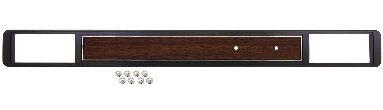 78-80 Chevy/GMC C10 Truck Black & Woodgrain Passenger Side Dash Molding with A/C