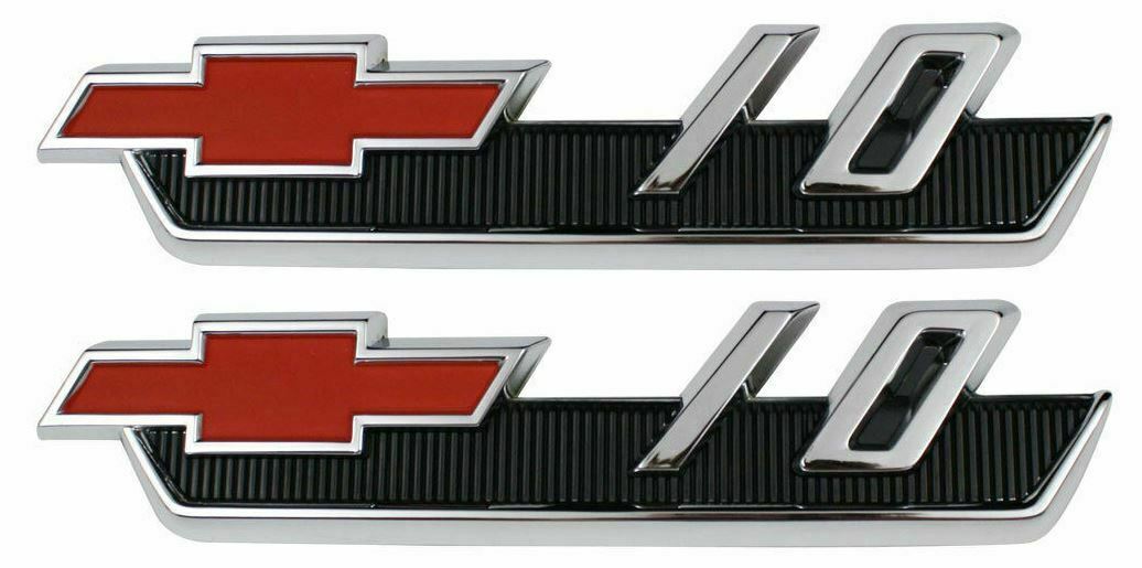 1962 Chevy C10 Truck LH/RH Fender Emblems Pair with Fasteners